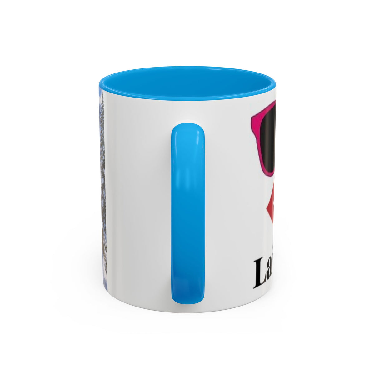 Women's Sunglasses Lips Graphic Mug | Winter Mountain Scene mug