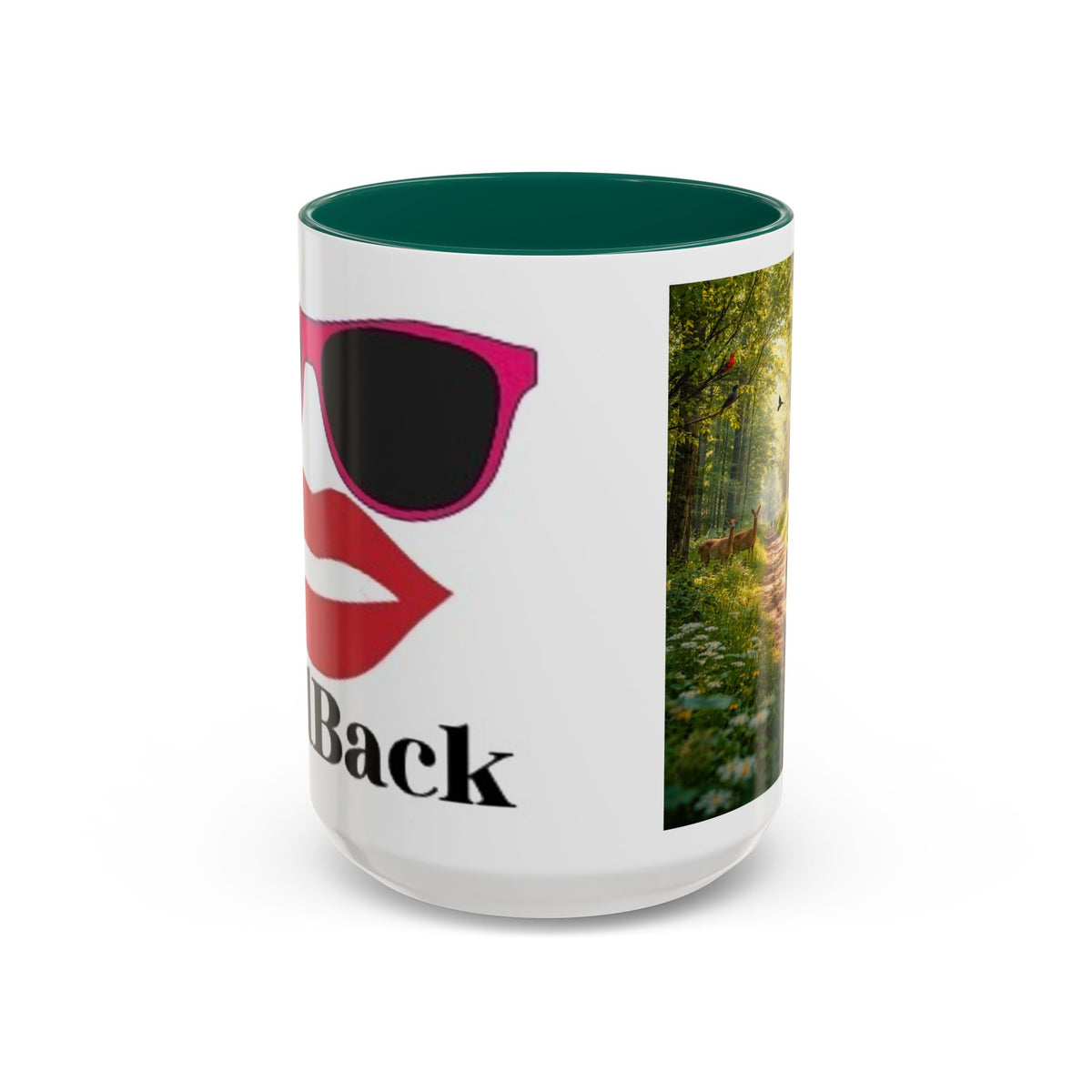 Women's Woods LaidBack Lips Sunglasses mug | Color Accent Coffee Mug