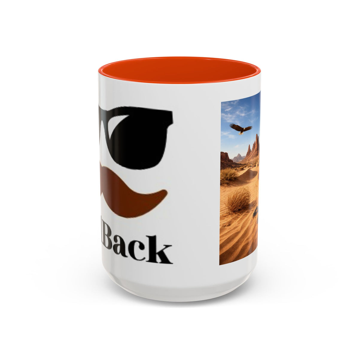 Men's Desert Landscape Cactus Mug | Mustache & Sunglasses Graphic Mug