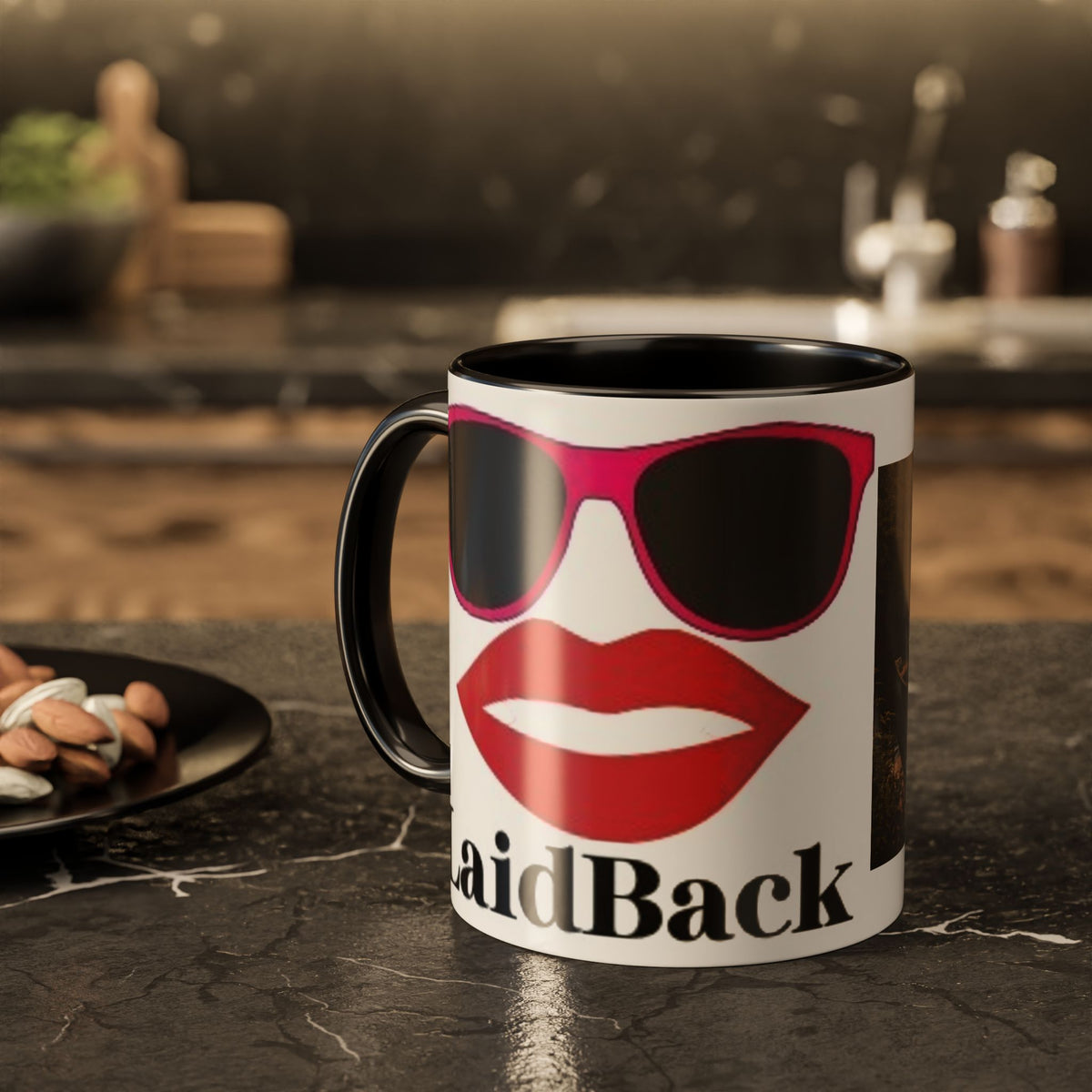 Women's Lake Dock Fishing Scene mug | Photo print mug