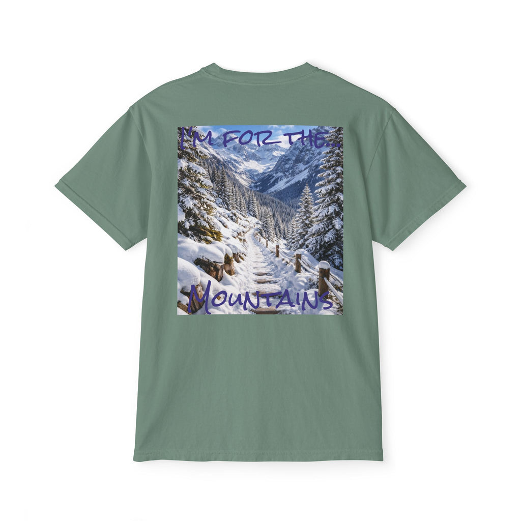 Women's Mountain Snow T-Shirt | Pocket Tee