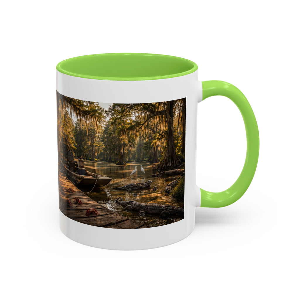 Women's Southern Bayou Landscape Mug | Color Accent Ceramic Mug