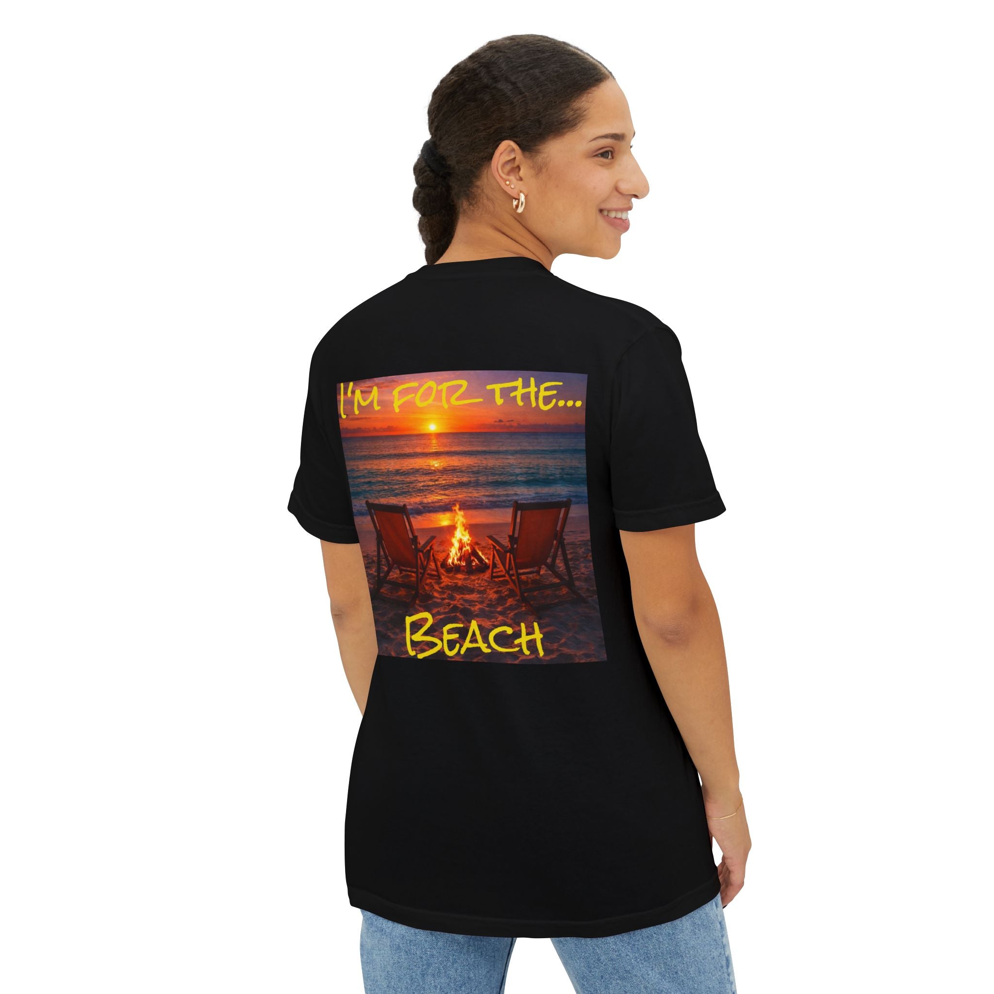Women's Beach Bonfire T-Shirt | Pocket Tee