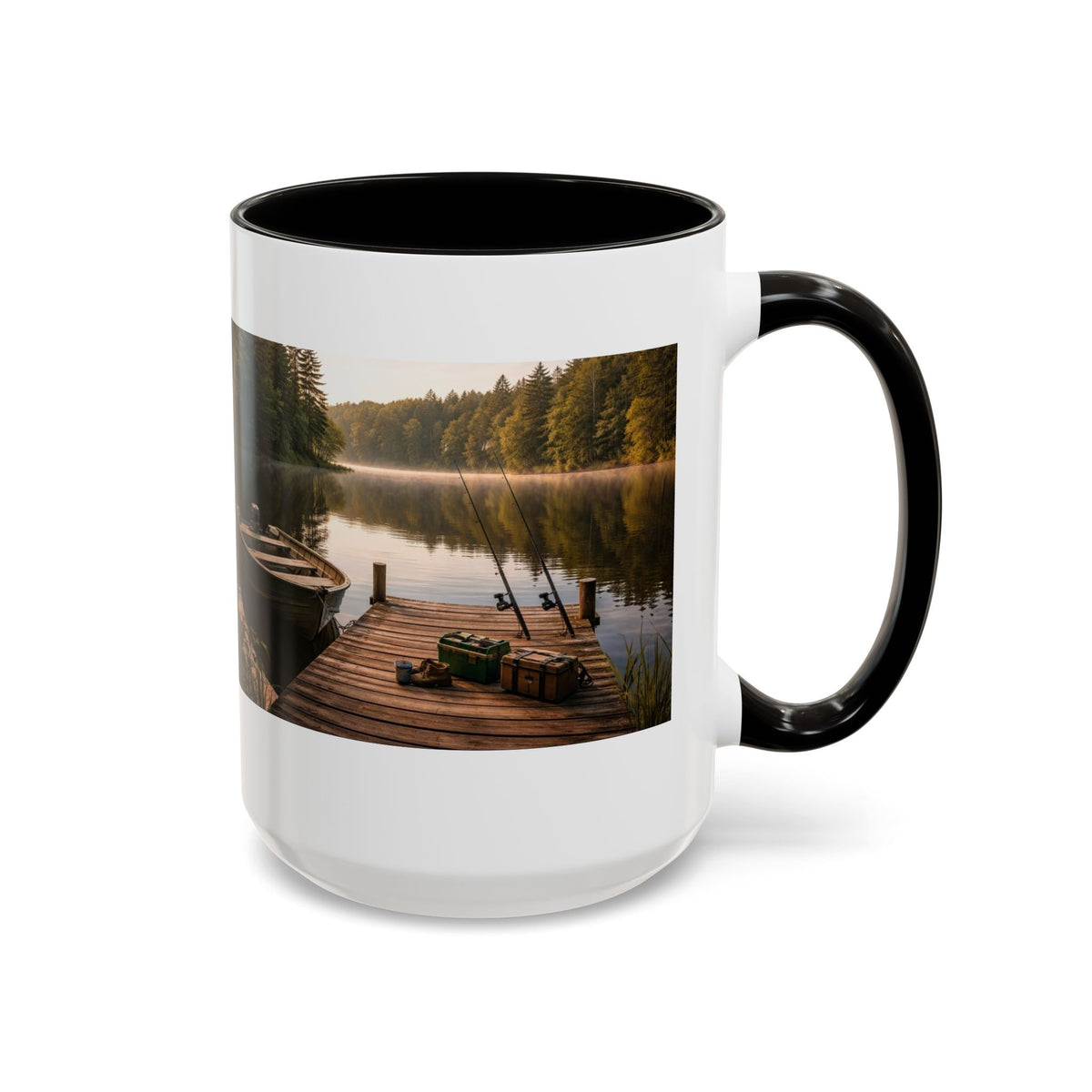 Men's Lake Dock Morning mug | 11oz 15oz ceramic photo mug