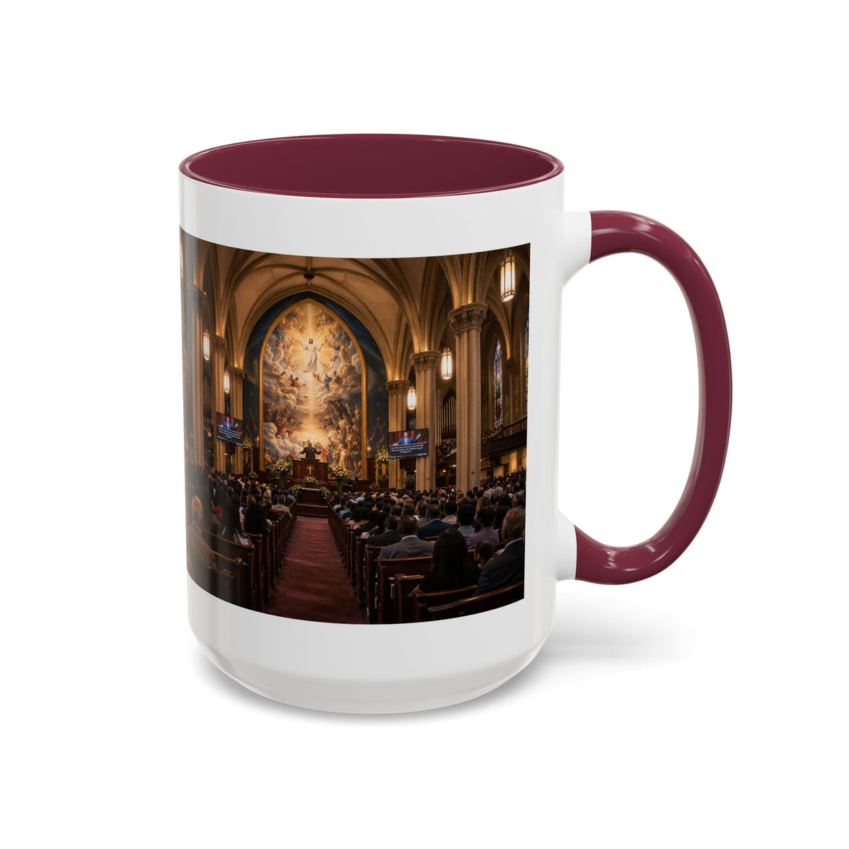Women's Lip Sunglasses Illustration Mug | Church Interior Photo Mug