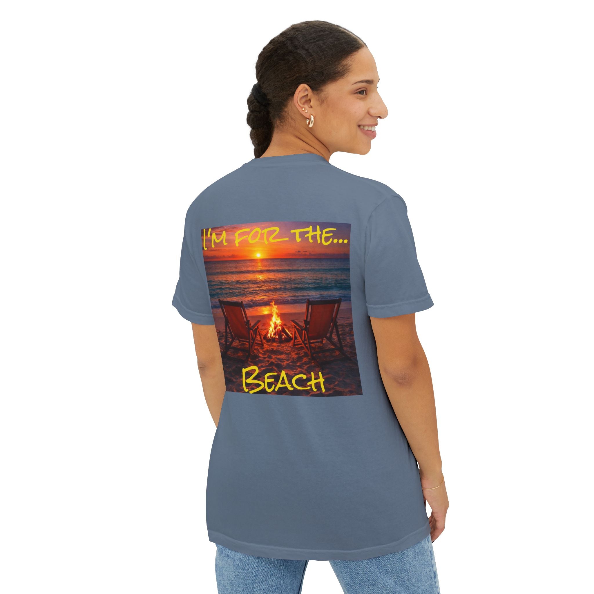 Women's Beach Bonfire T-Shirt | Pocket Tee
