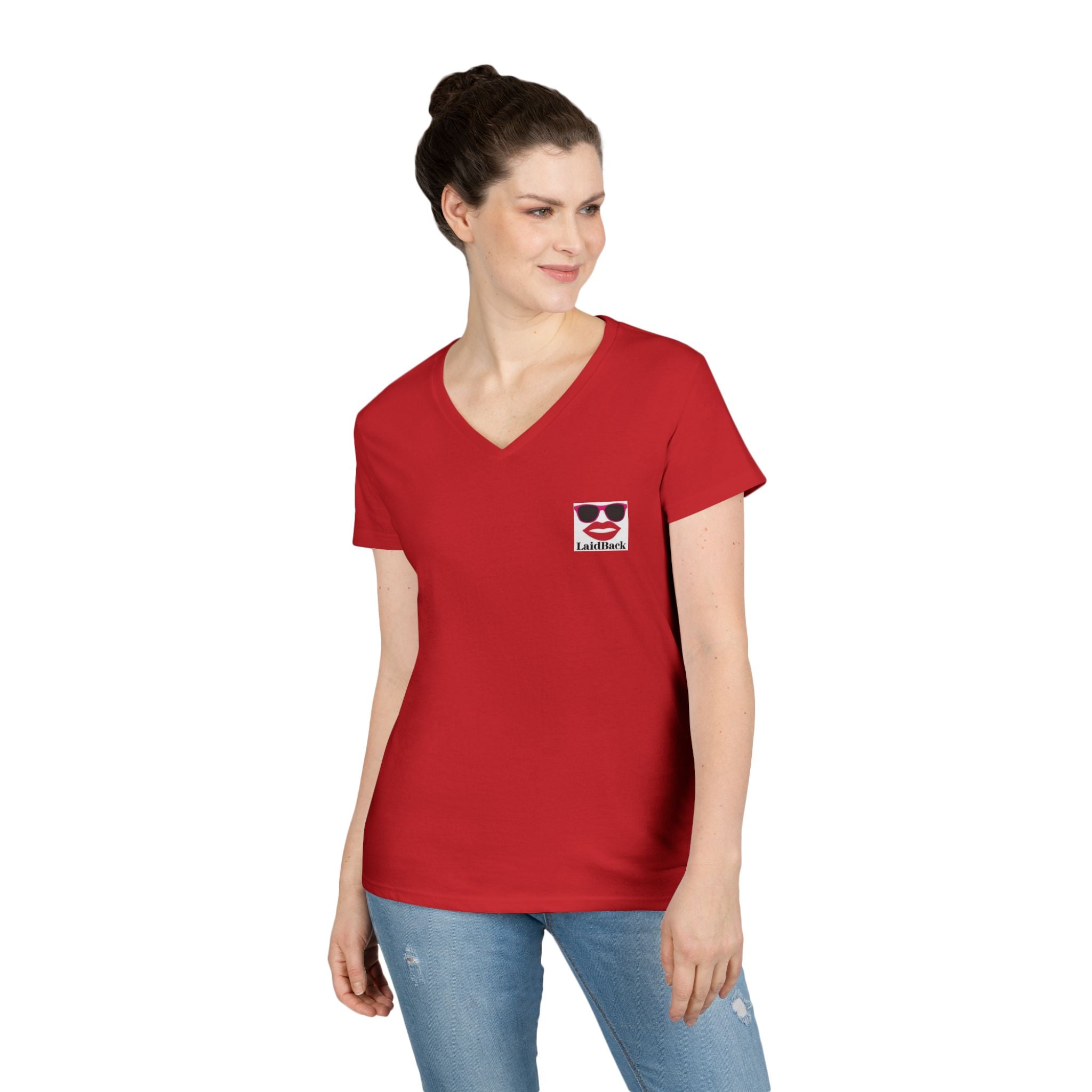 Women's 250 Years of Freedom patriotic ship tee | V-Neck T-Shirt