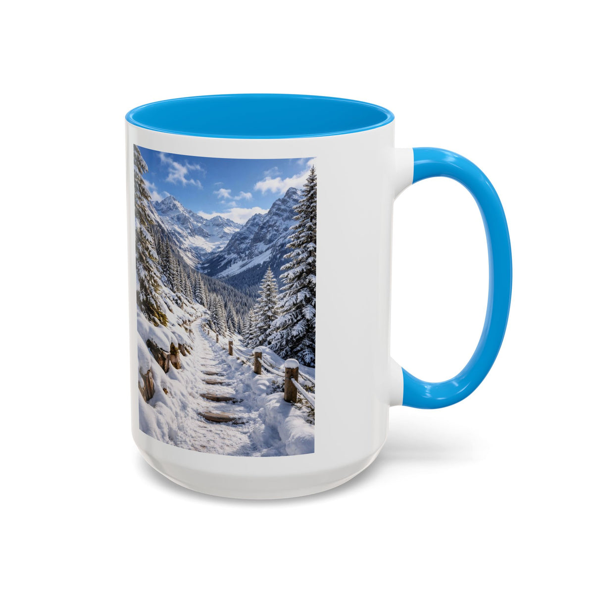 Women's Sunglasses Lips Graphic Mug | Winter Mountain Scene mug