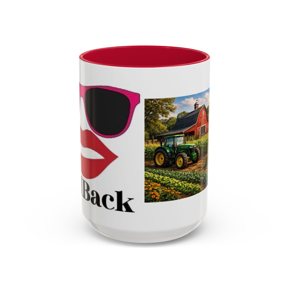 Women's Country Farm Scene Mug | Rustic Barn Tractor Countryside Coffee Cup