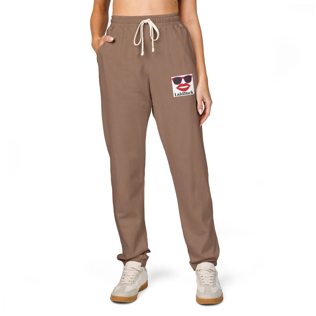 Women's LaidBack Logo Sweatpants — Graphic Garment-Dyed Fleece Joggers