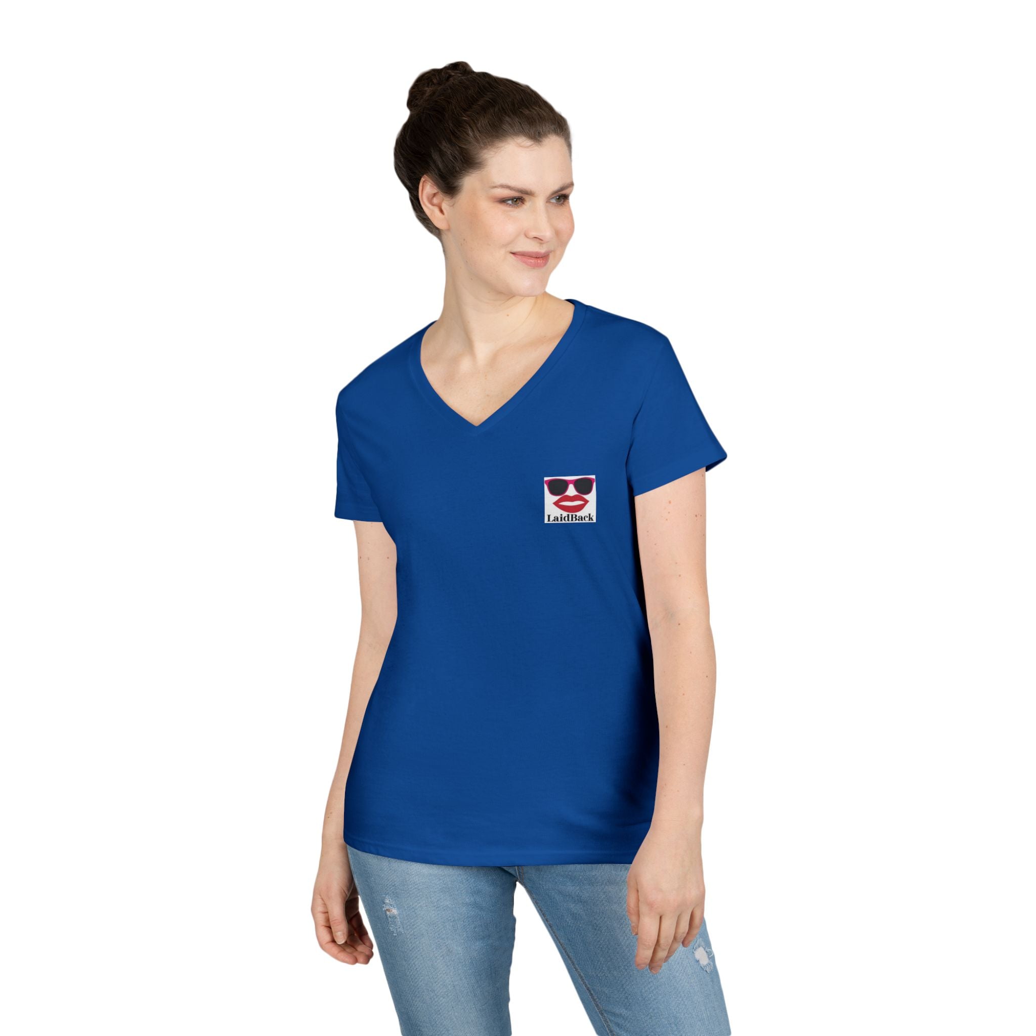Women's 250 Years of Freedom patriotic ship tee | V-Neck T-Shirt
