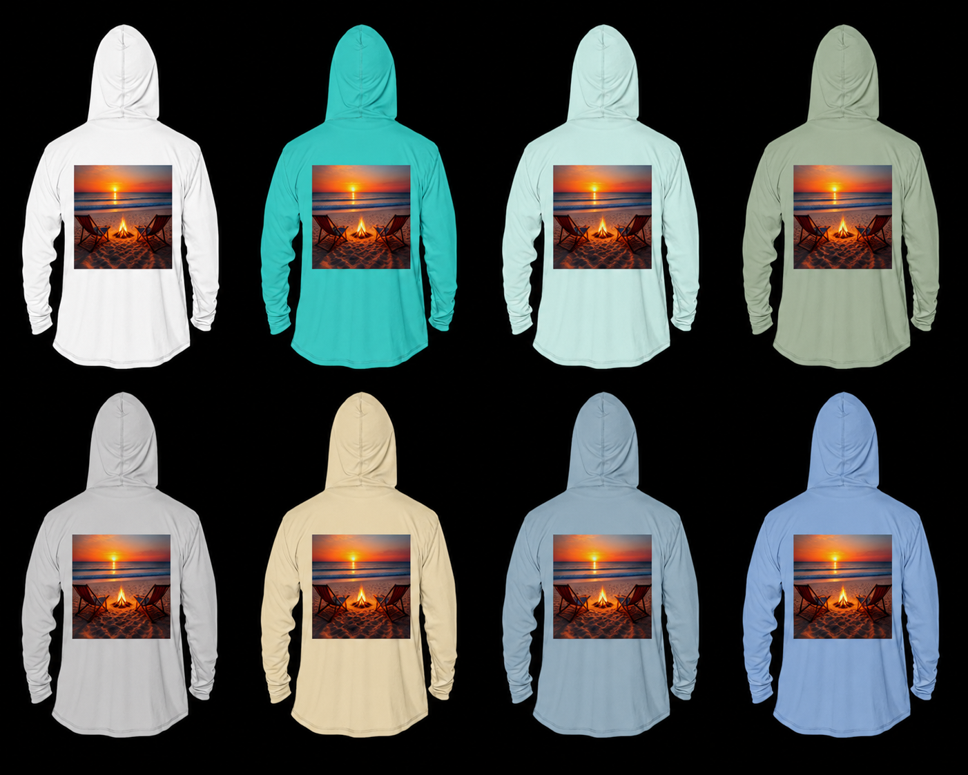 Men Beach Bonfire Hoodie