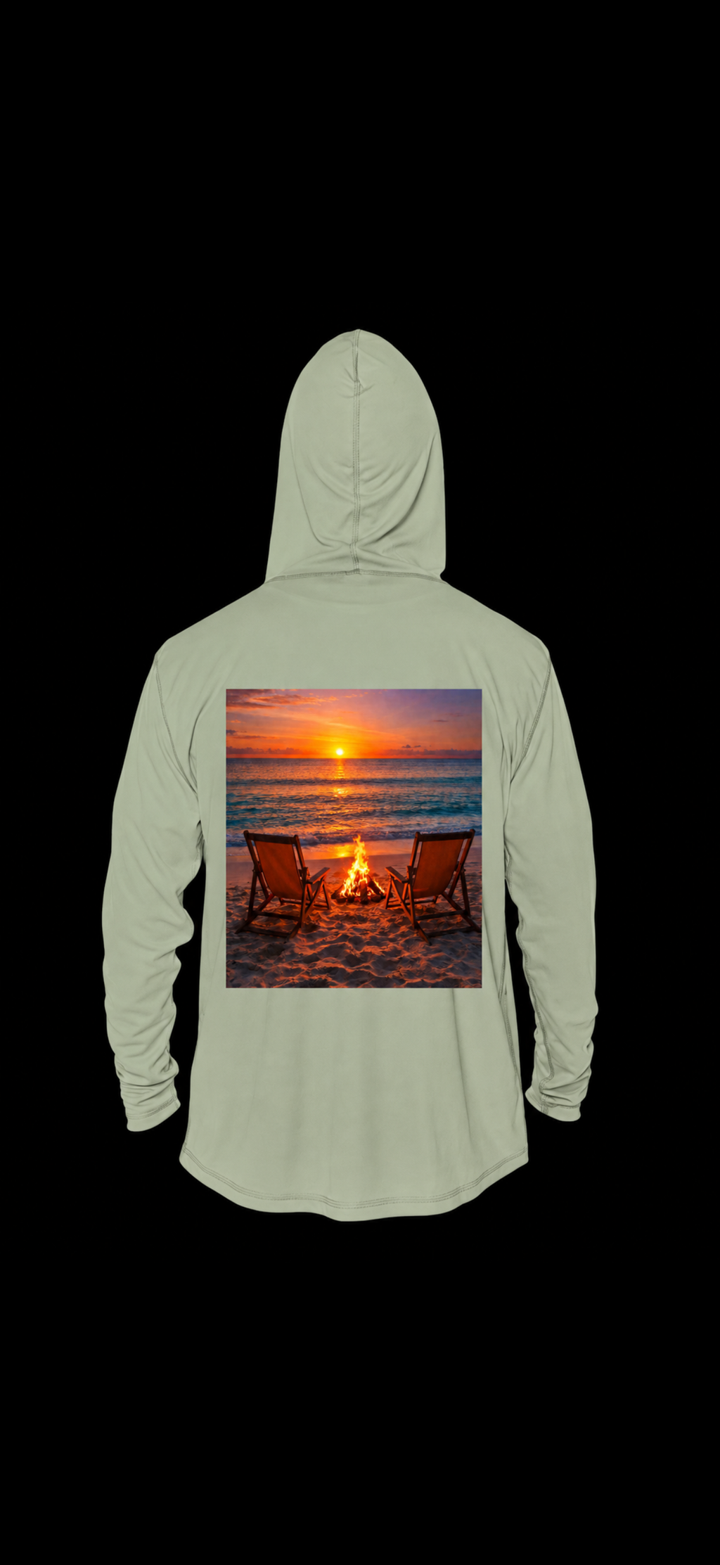 Men Beach Bonfire Hoodie