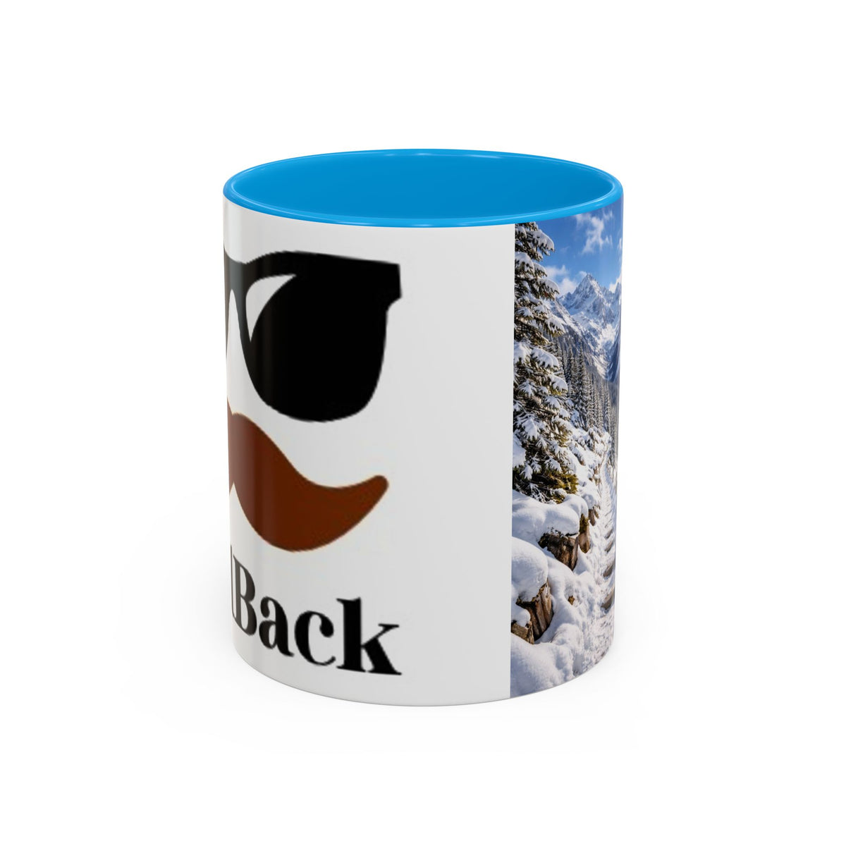 Men's Snowy Mountain Path Mug | Winter Landscape Ceramic Mug