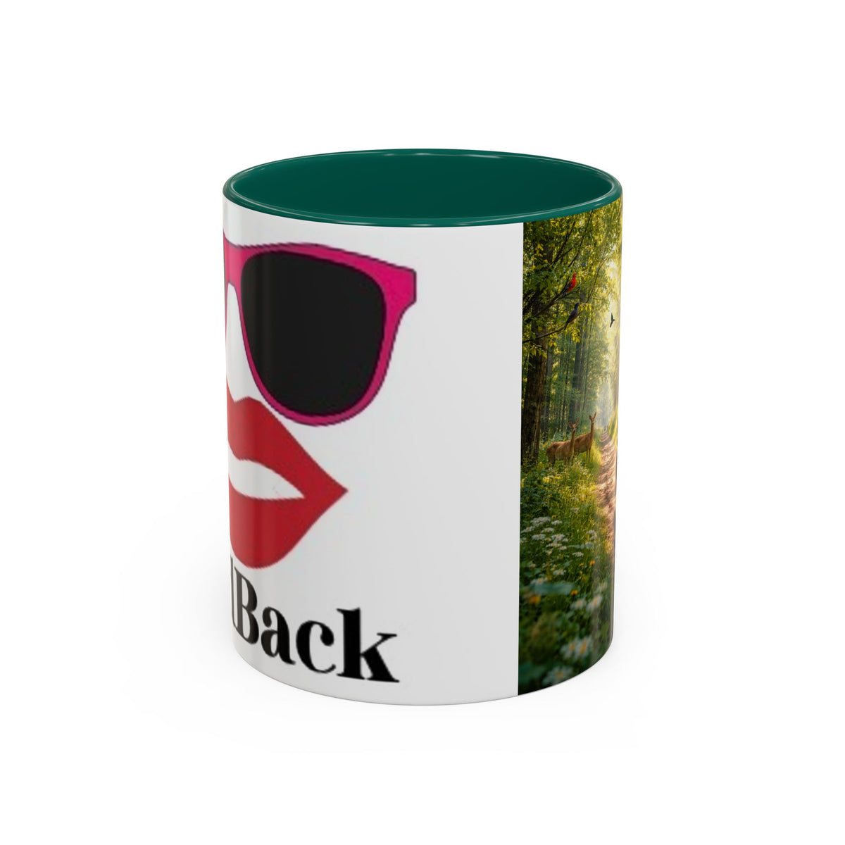 Women's Woods LaidBack Lips Sunglasses mug | Color Accent Coffee Mug