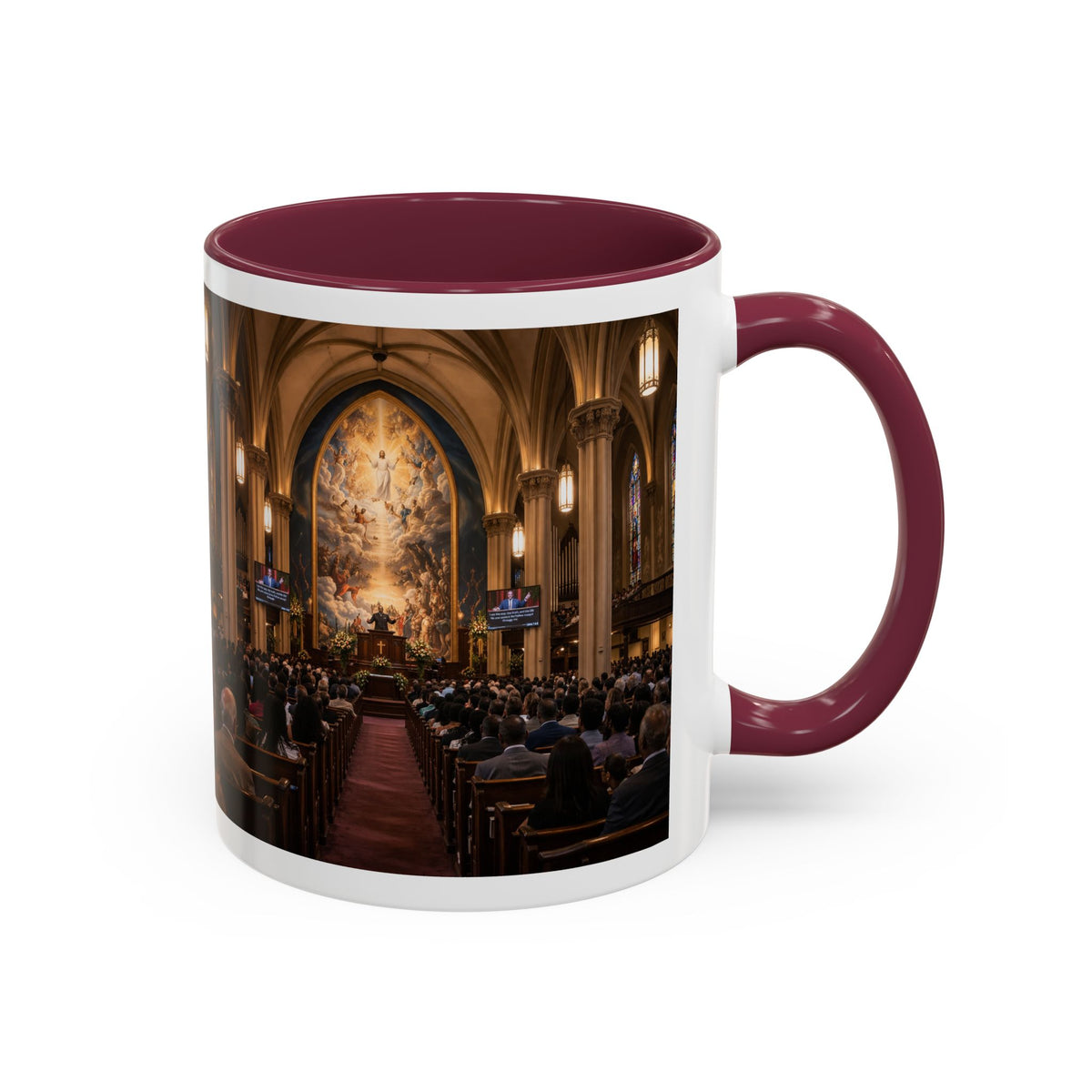 Women's Lip Sunglasses Illustration Mug | Church Interior Photo Mug