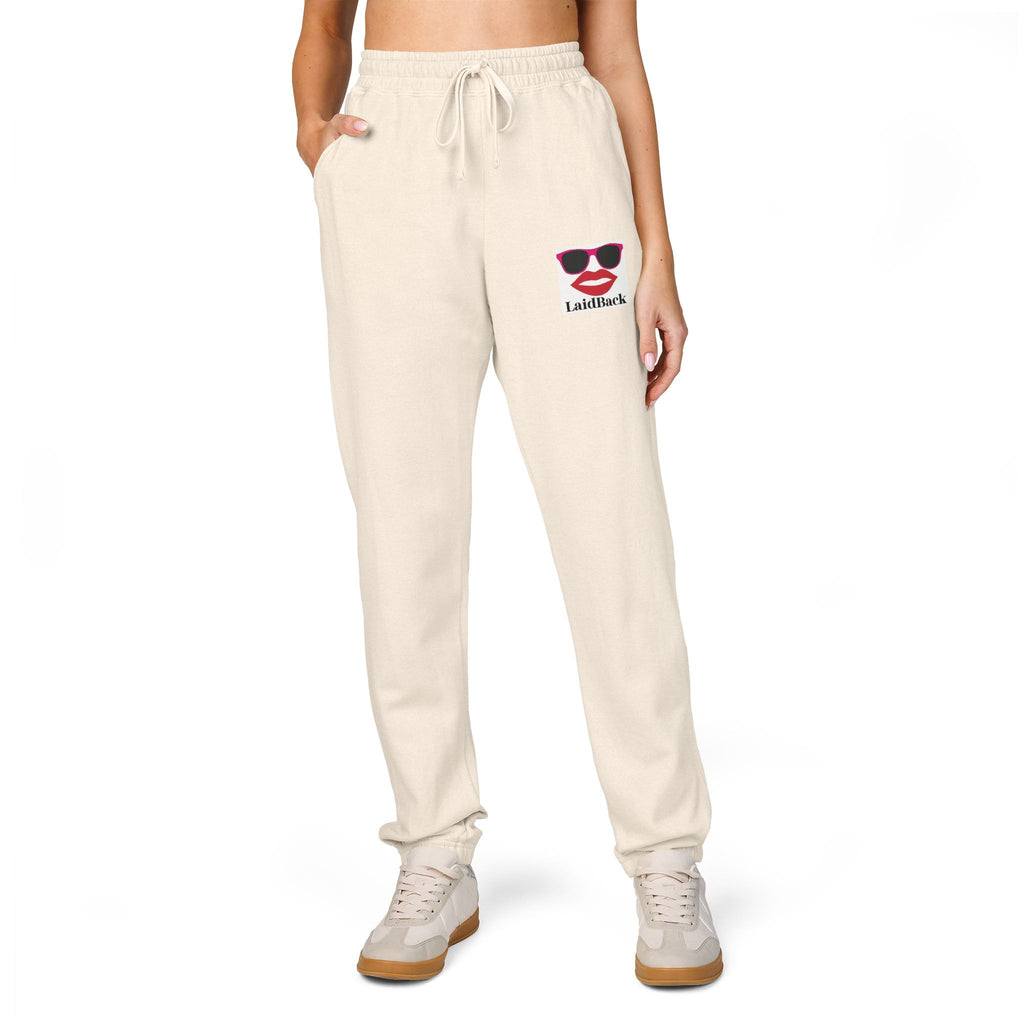 Women's LaidBack Logo Sweatpants — Graphic Garment-Dyed Fleece Joggers