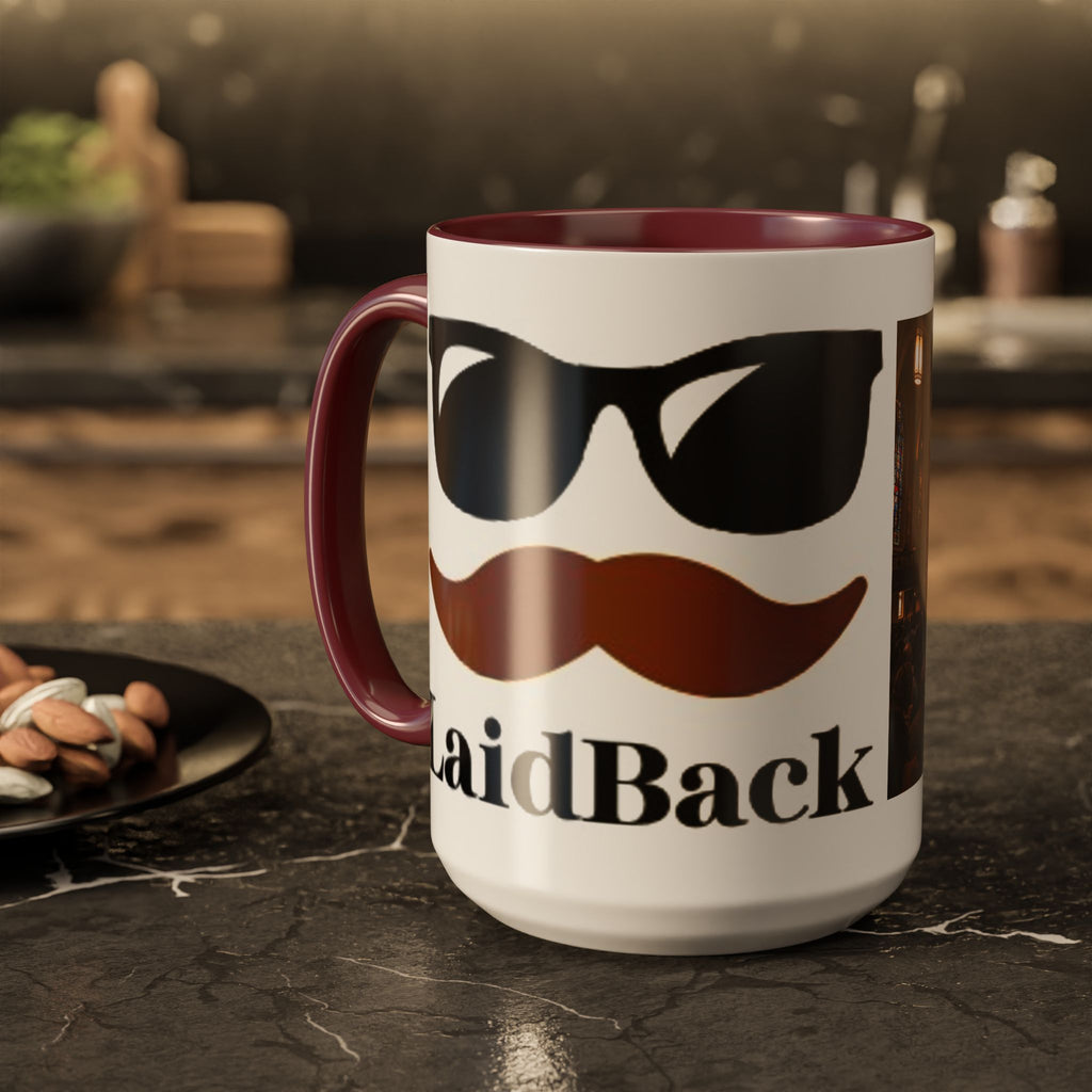 Men's Church Interior Photo Mug | Color Accent Ceramic Coffee Cup