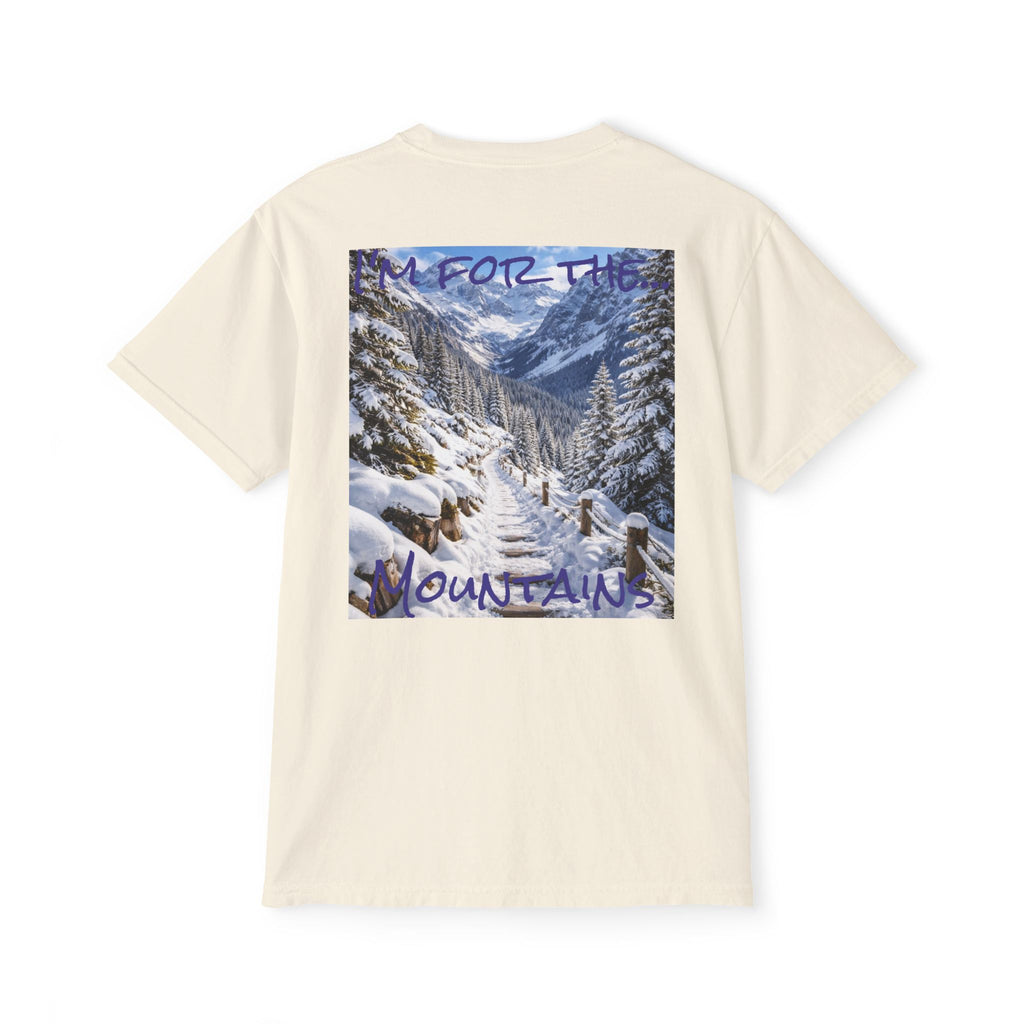 Women's Mountain Snow T-Shirt | Pocket Tee