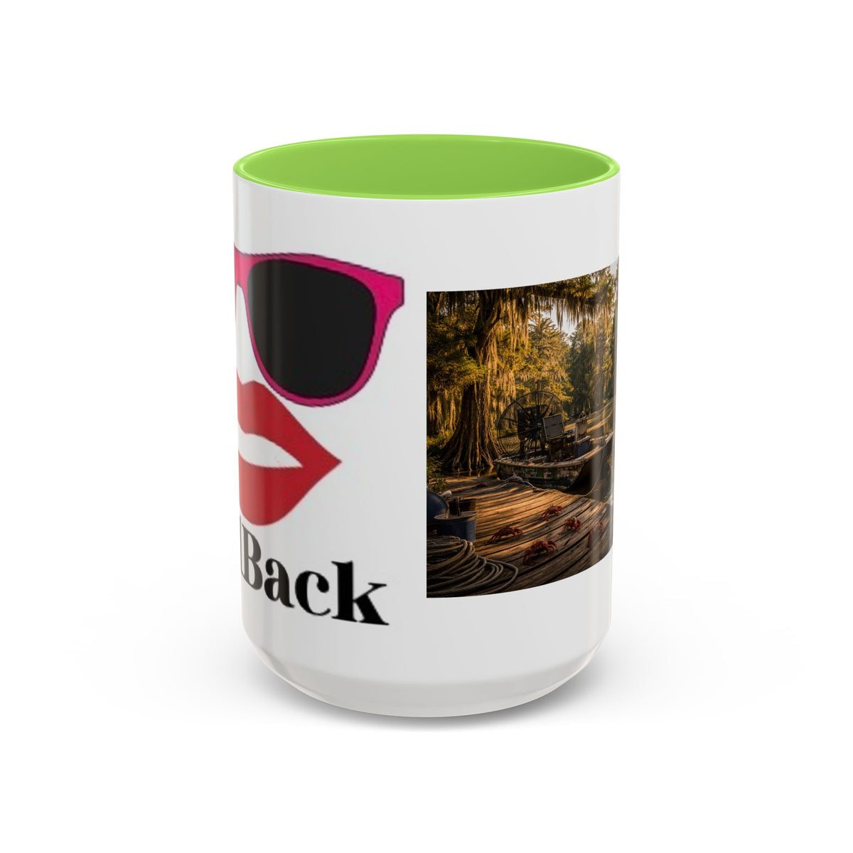 Women's Southern Bayou Landscape Mug | Color Accent Ceramic Mug