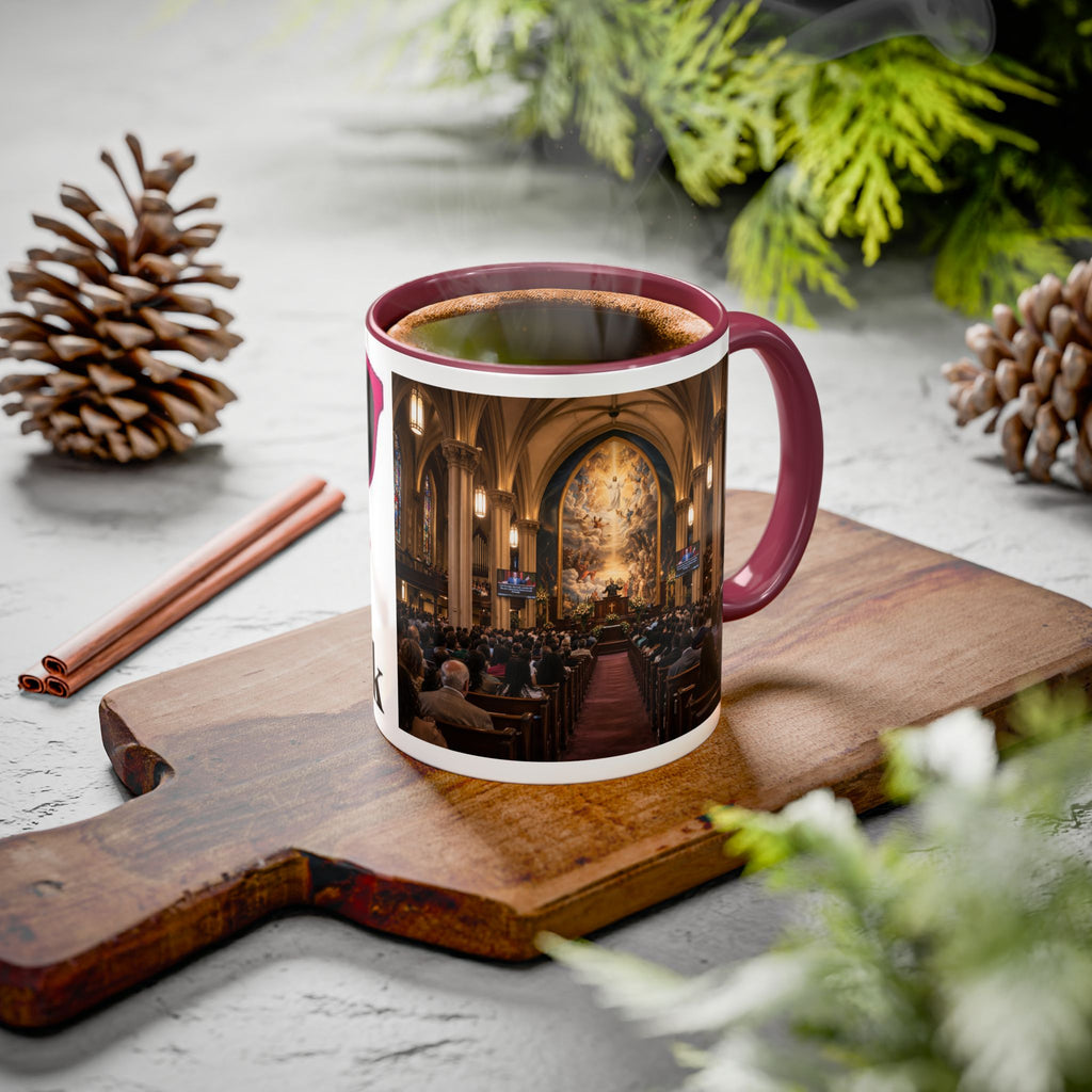 Women's Lip Sunglasses Illustration Mug | Church Interior Photo Mug
