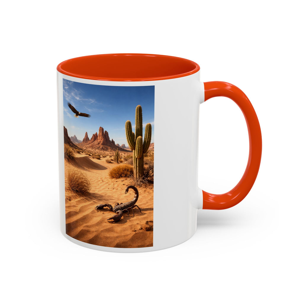 Men's Desert Landscape Cactus Mug | Mustache & Sunglasses Graphic Mug