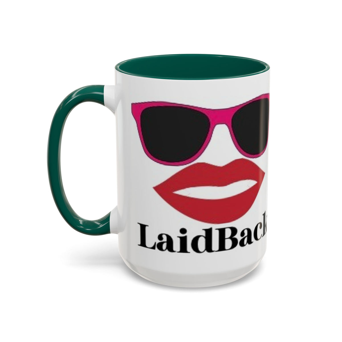 Women's Woods LaidBack Lips Sunglasses mug | Color Accent Coffee Mug