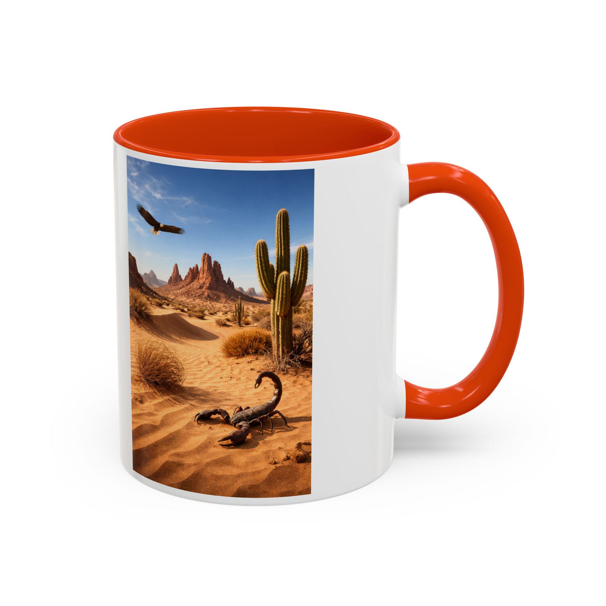Women's Desert Scene Cactus Mug | Colorful Ceramic Coffee Cup