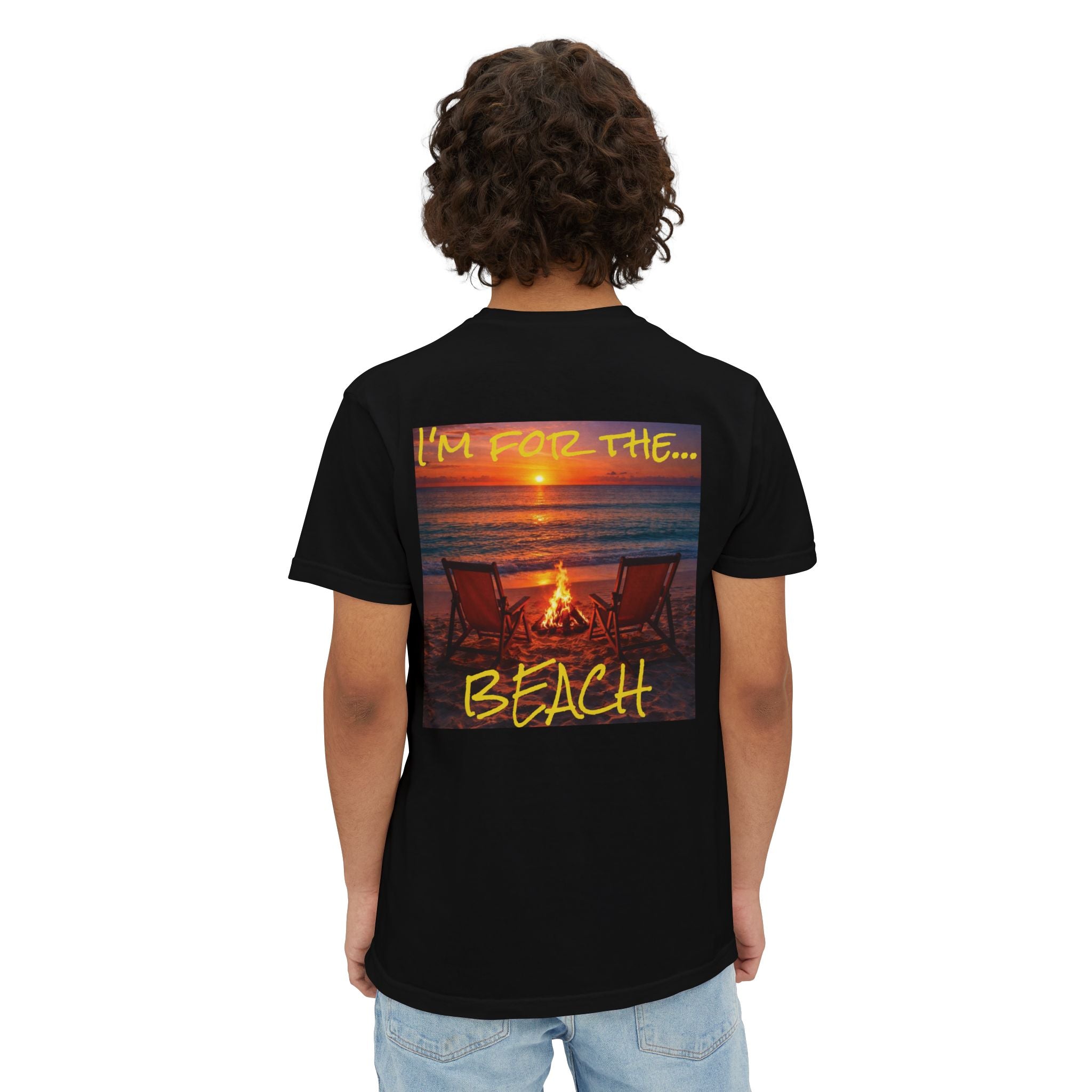 Men's Beach Sunset T-Shirt | Pocket Tee