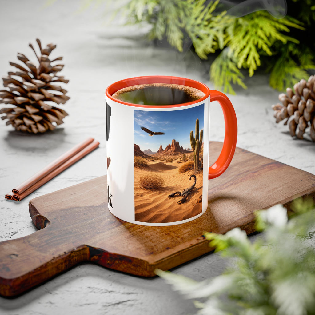 Men's Desert Landscape Cactus Mug | Mustache & Sunglasses Graphic Mug