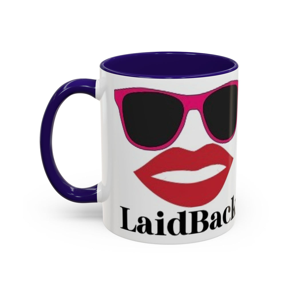 Women's City Street Night Photo Mug | Retro Sunglasses Lips Graphic Mug