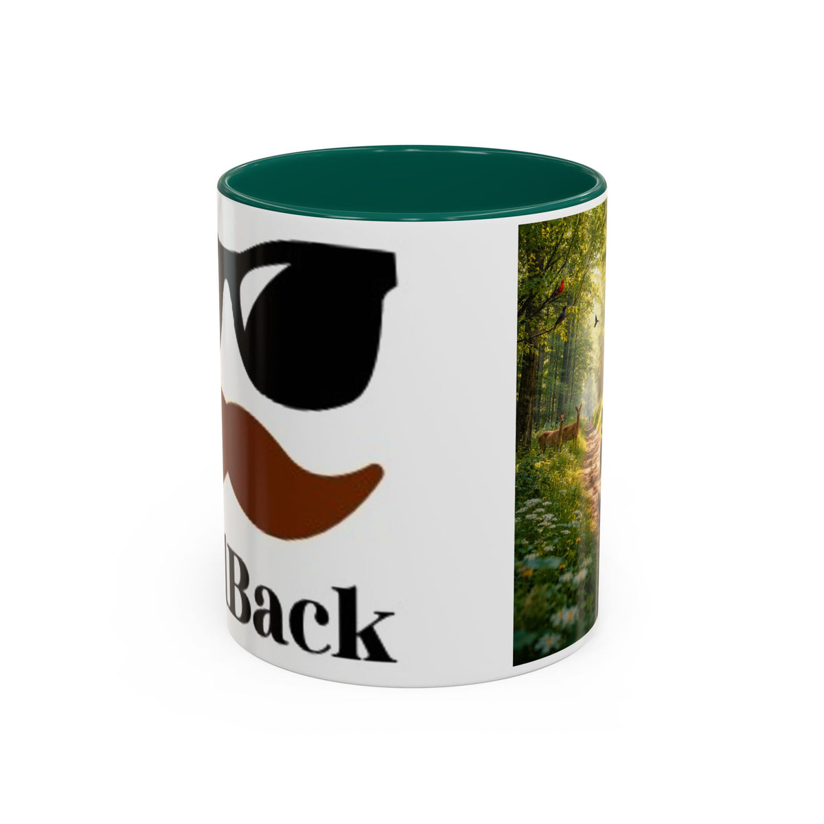 Men's Woods Trail Mug | Forest Path with Deer and Birds