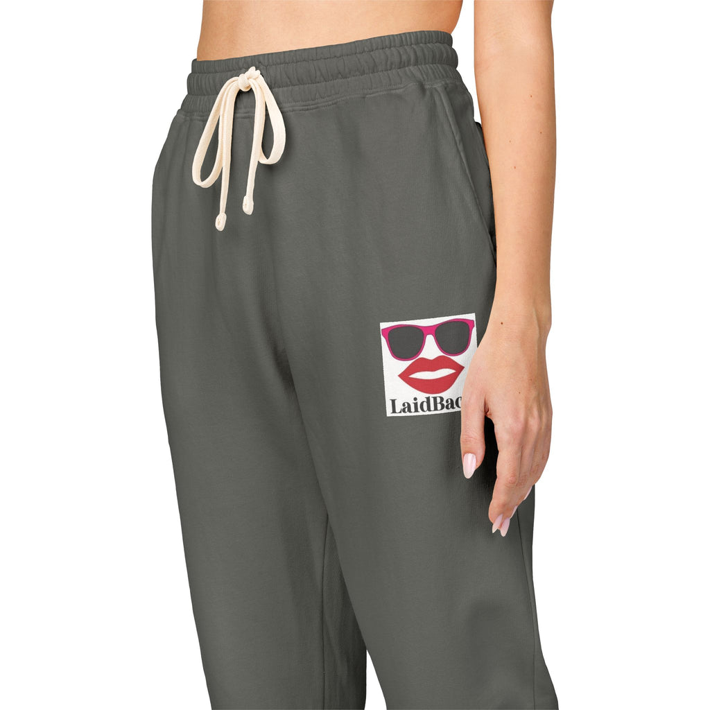 Women's LaidBack Logo Sweatpants — Graphic Garment-Dyed Fleece Joggers