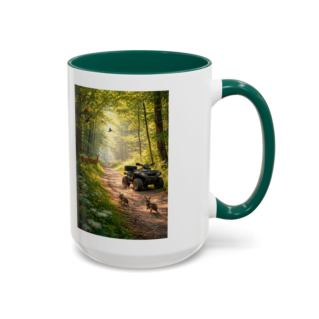Men's Woods Trail Mug | Forest Path with Deer and Birds