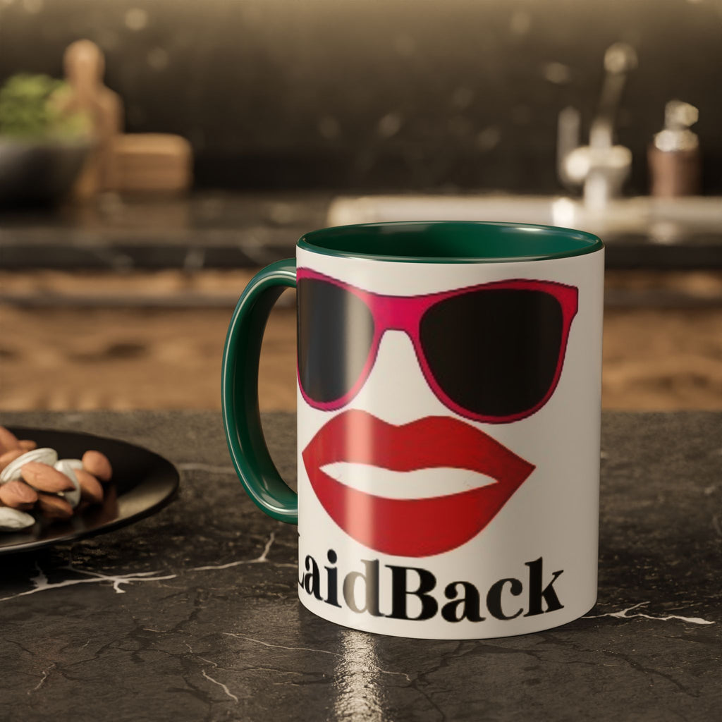 Women's Woods LaidBack Lips Sunglasses mug | Color Accent Coffee Mug