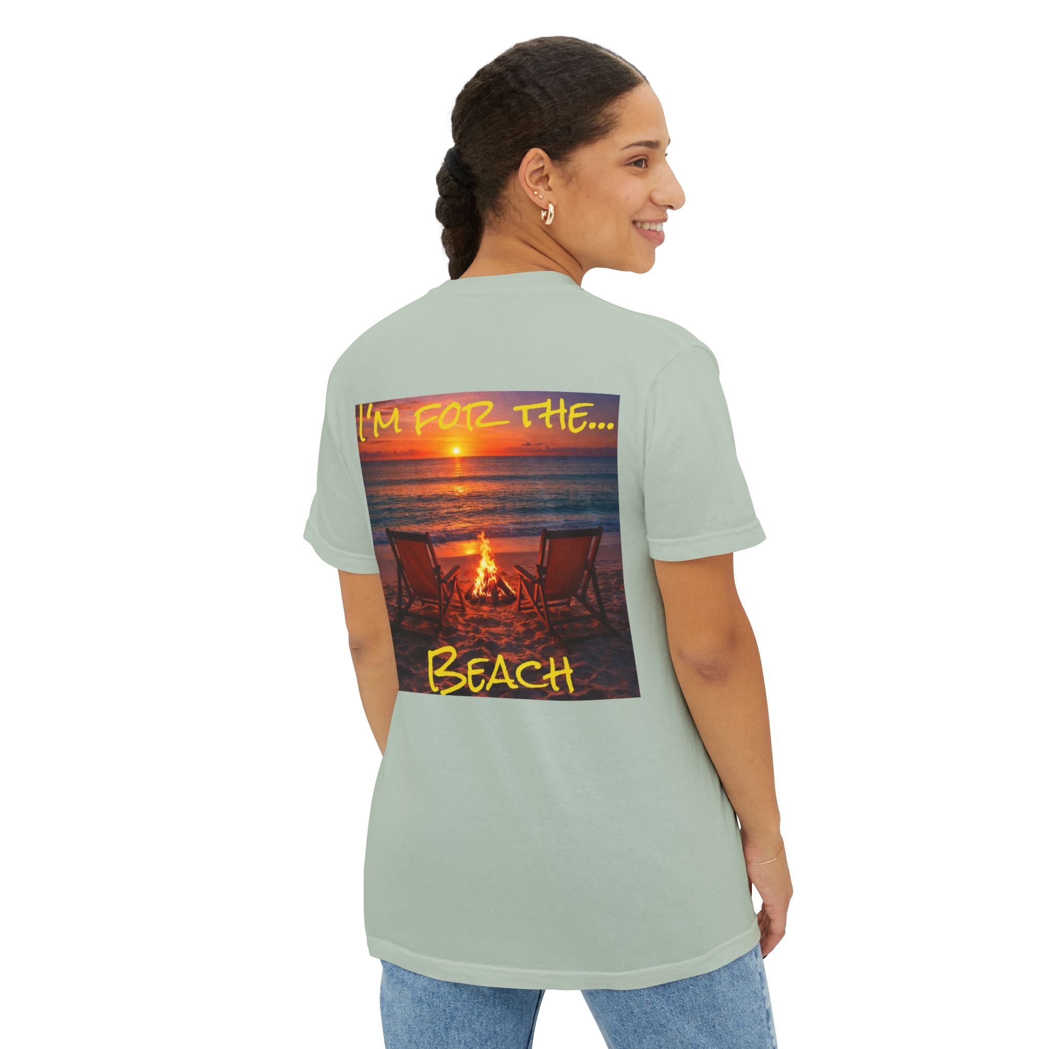 Women's Beach Bonfire T-Shirt | Pocket Tee