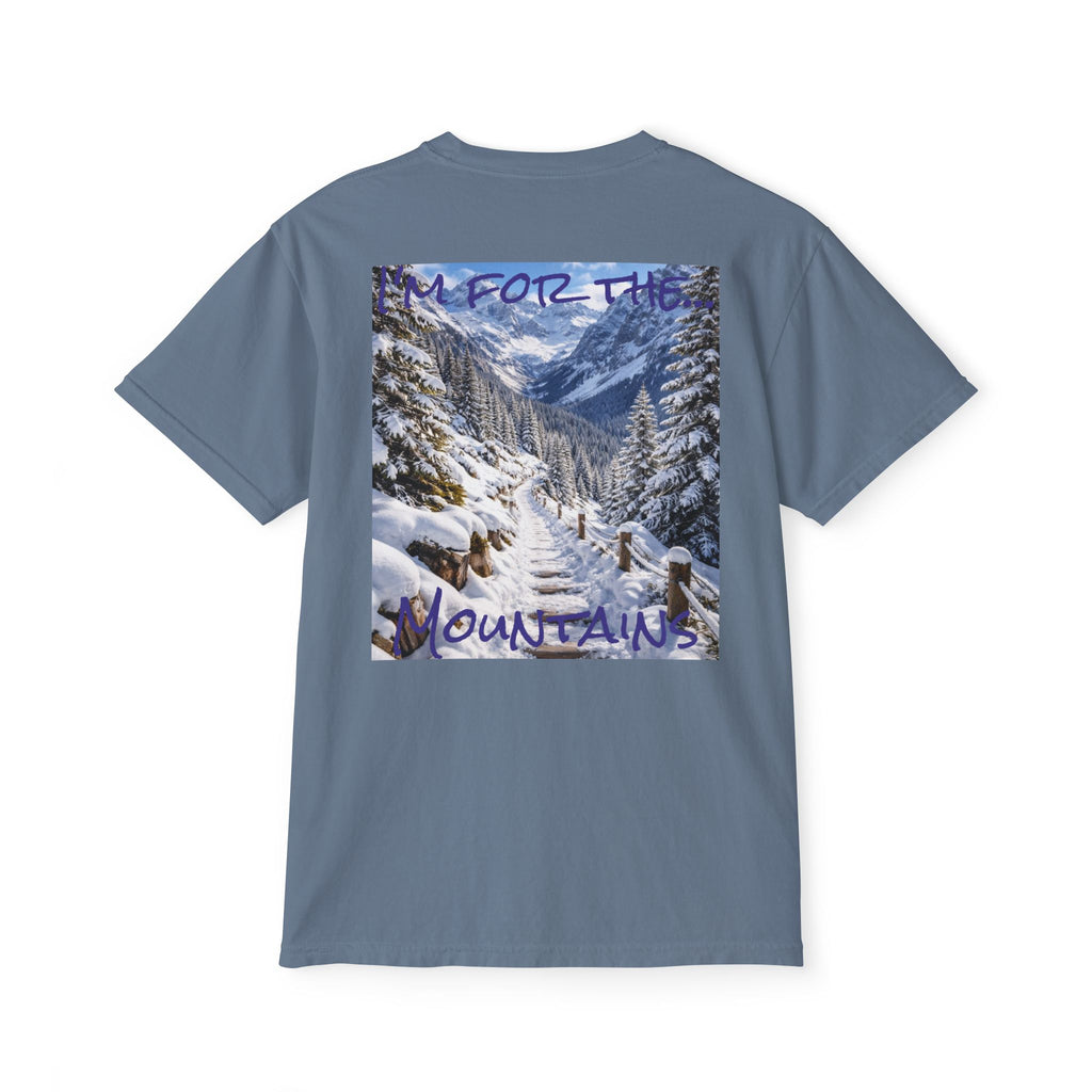 Women's Mountain Snow T-Shirt | Pocket Tee