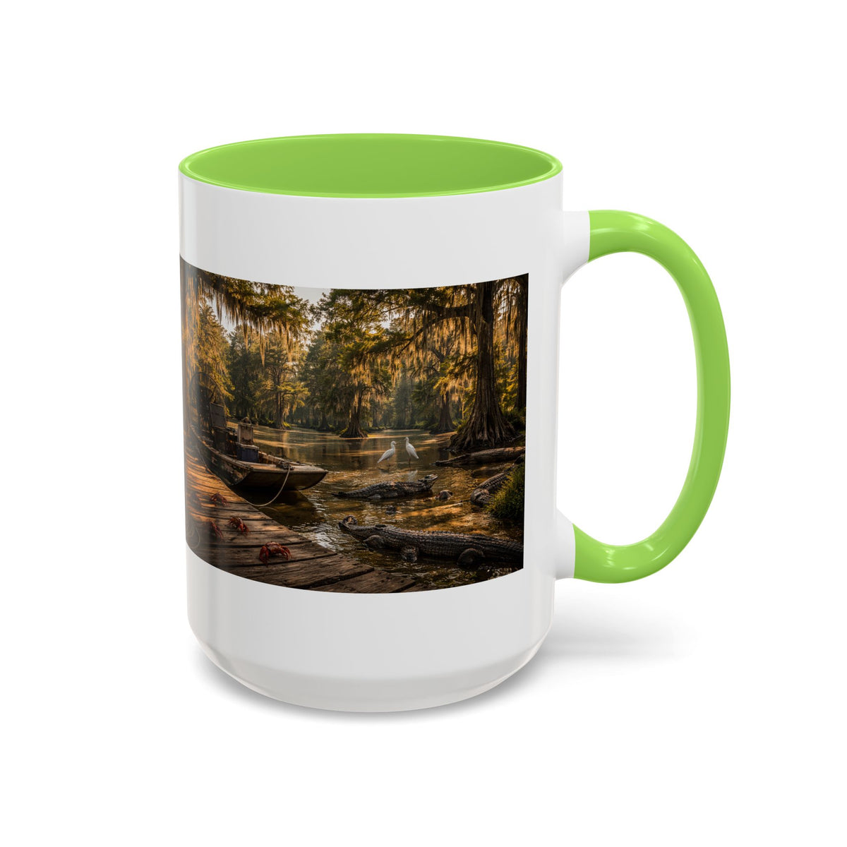 Women's Southern Bayou Landscape Mug | Color Accent Ceramic Mug