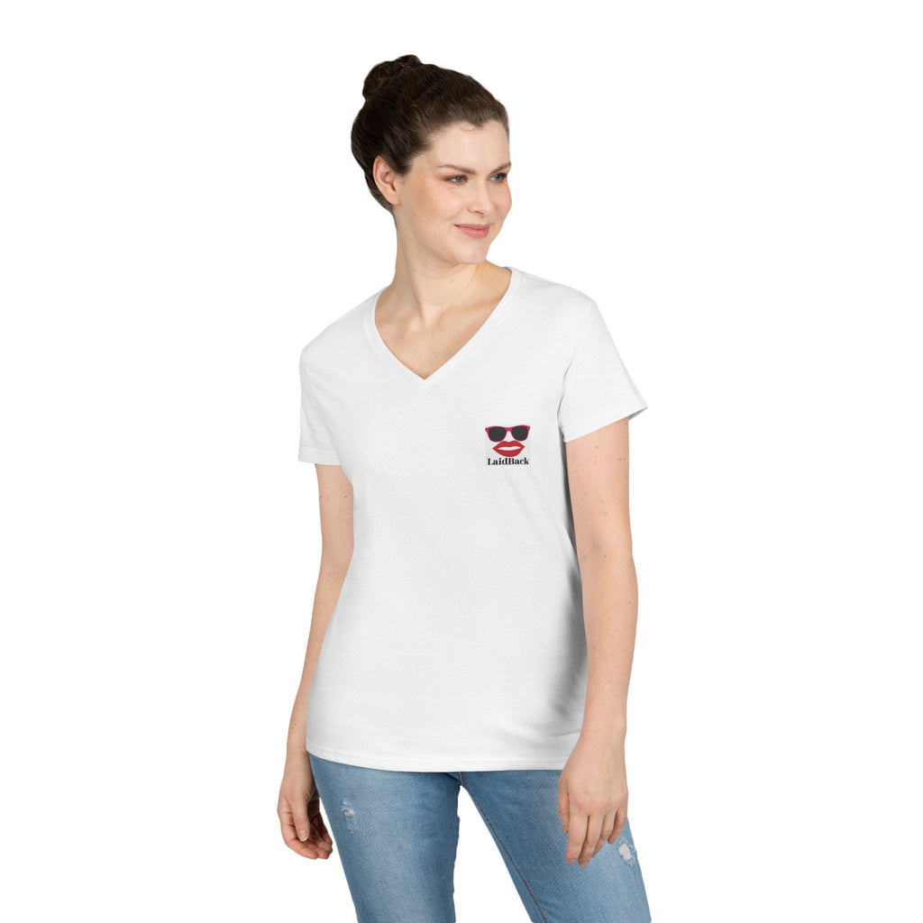 Women's 250 Years of Freedom patriotic ship tee | V-Neck T-Shirt