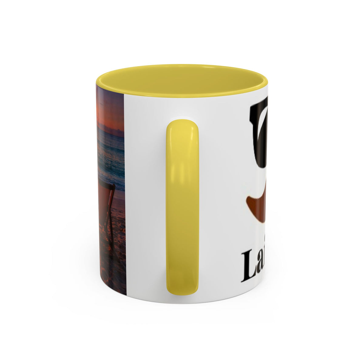 Men's Beach Sunset Bonfire Mugs | 11oz 15oz Colorful Ceramic Mug