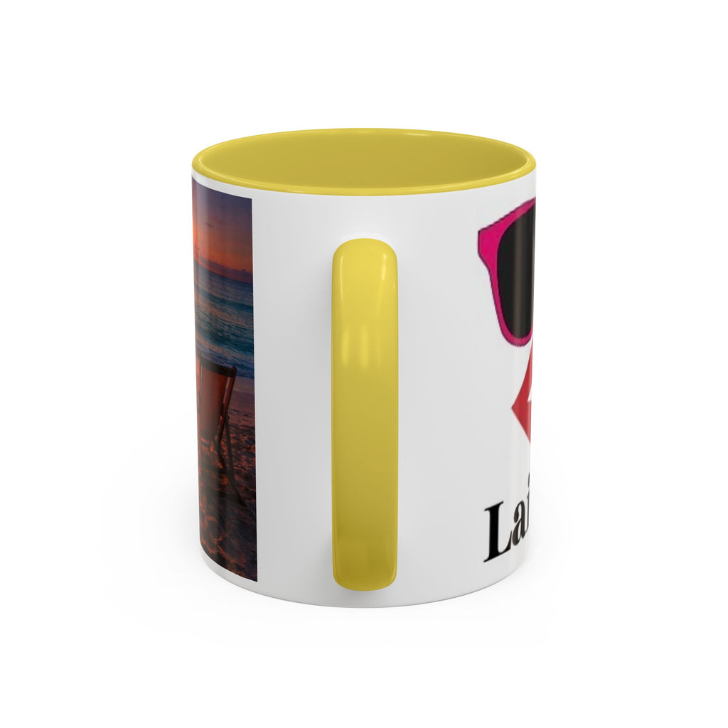 Women's Sunset Beach Bonfire Mug | Sunset Chairs Coffee Mug